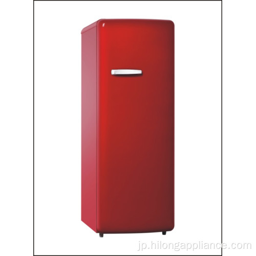 高品質の赤い色のヴィンテージレトロ冷蔵庫